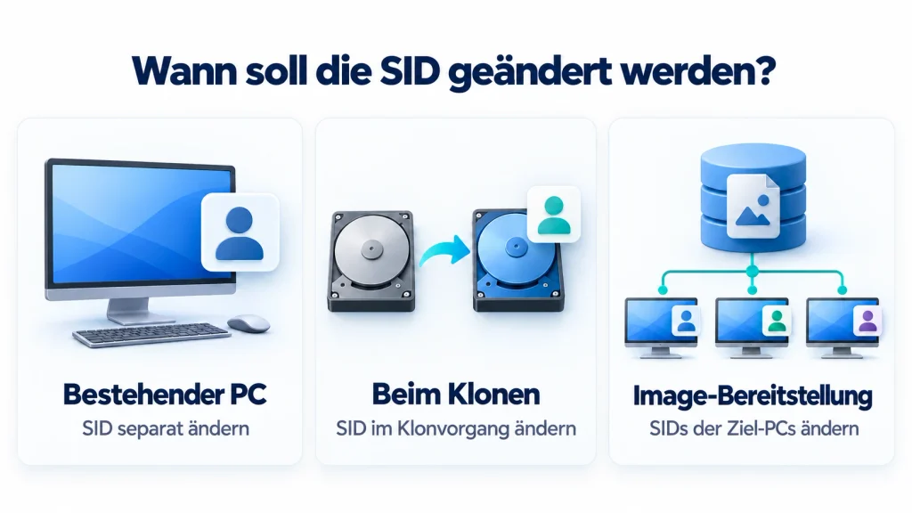 SID-Änderungs-Workflow-Szenarien