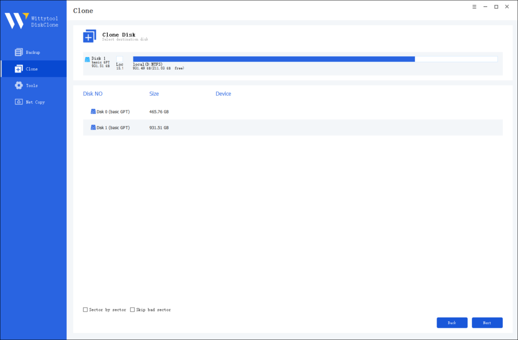 disk clone step 3