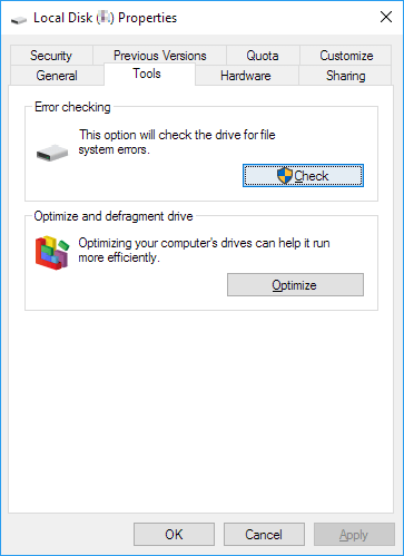 disk check