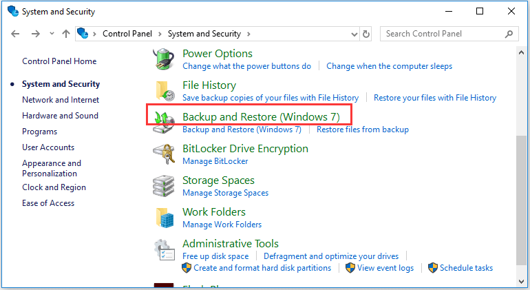 backup and restore