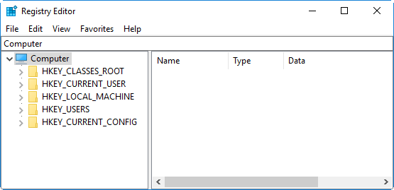 registry editor