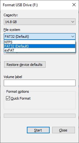 format usb