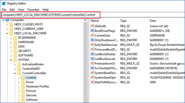 registry editor step 2
