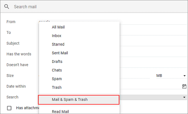 recover deleted email gmail step 1