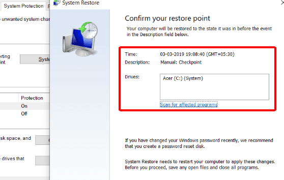 restore system windows