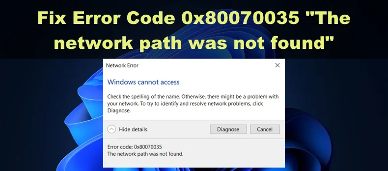 error code 0x80070035
