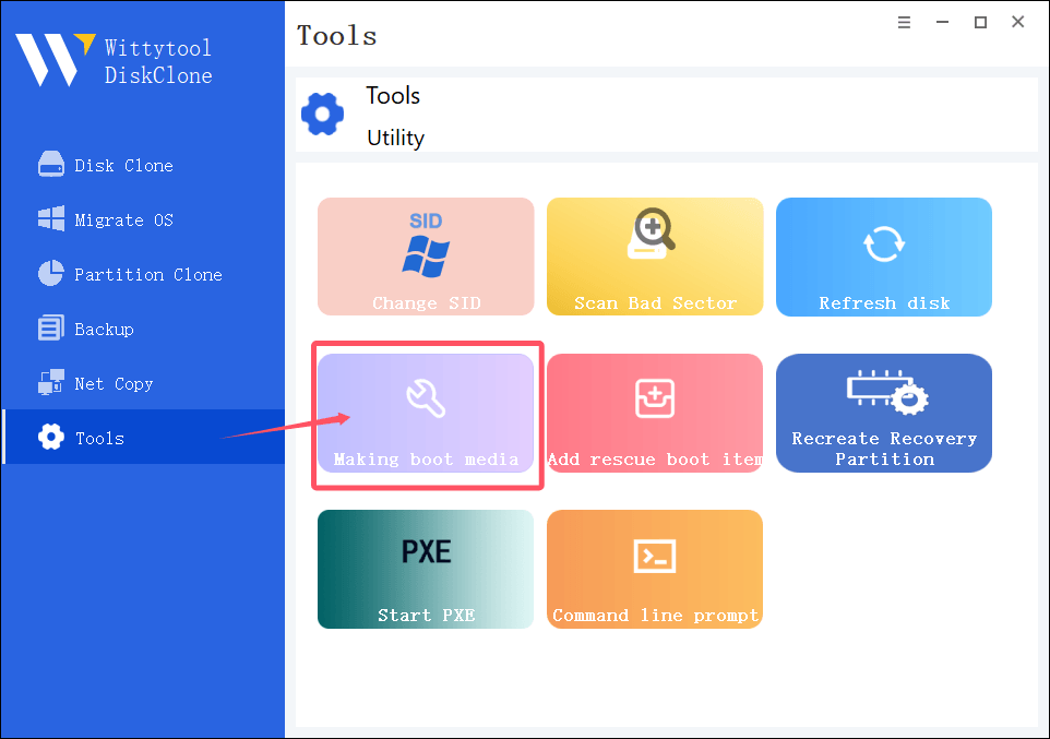 create startup disk
