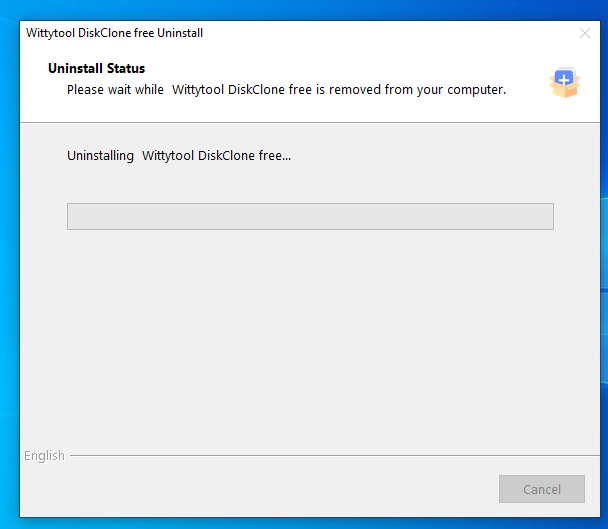 uninstall wittytool disk clone step 4